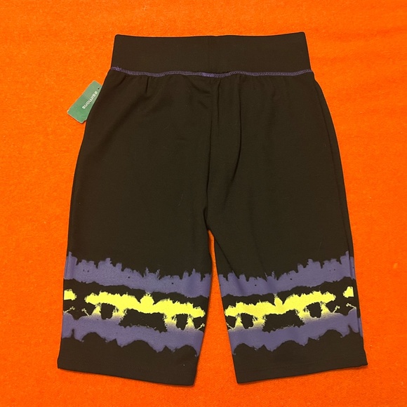 Local Heroes black fantasy colourful seams biker short NWT - Picture 9 of 9